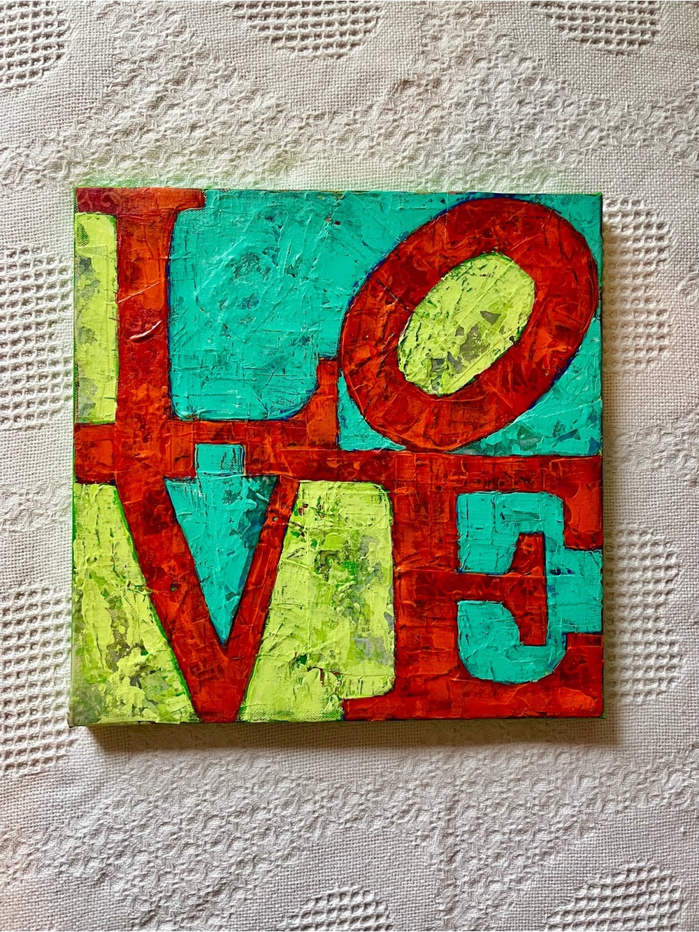 Original Painting “Multi-Love” by North Carolina NC Artist Pop Art Canvas LOVE